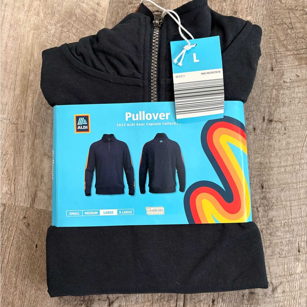 ALDI Men's Black Quarter Zip